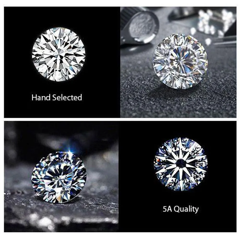 0.5 Carats *2 VVS1 Moissanite Earrings 0057