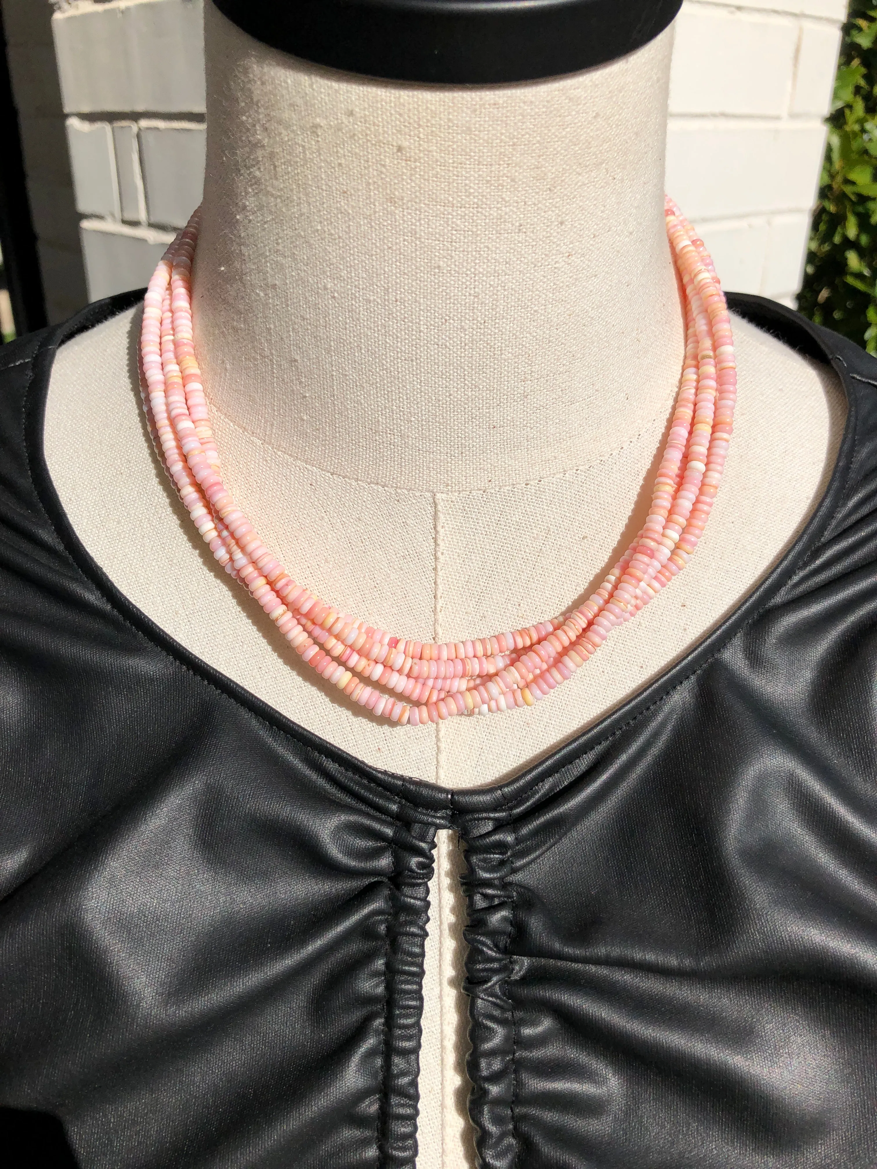 18 1/2"  5 Strand "Cotton Candy" Necklace