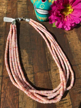 18 1/2"  5 Strand "Cotton Candy" Necklace