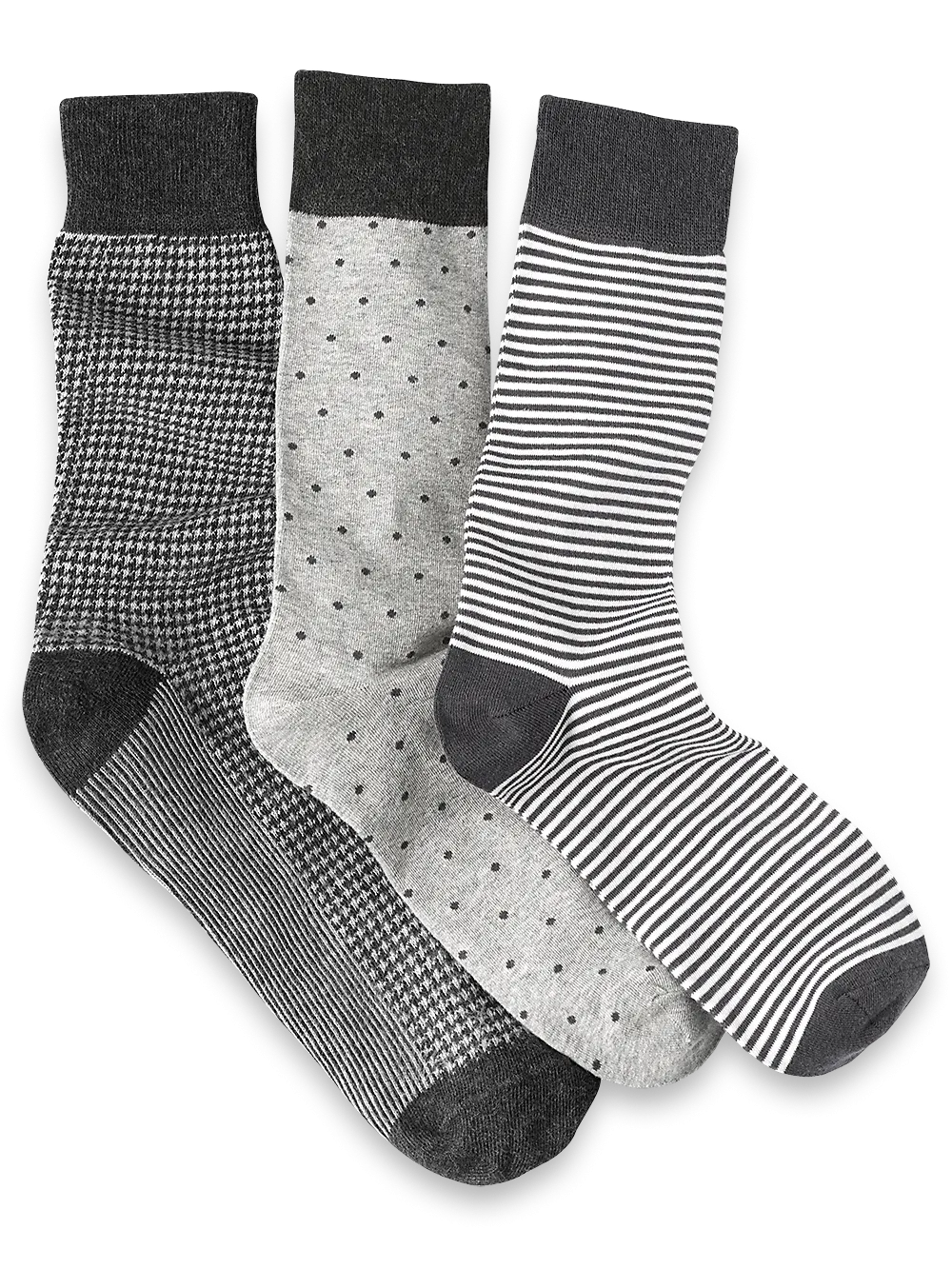 3 Pack Cotton Blend Sock - Grey Multi