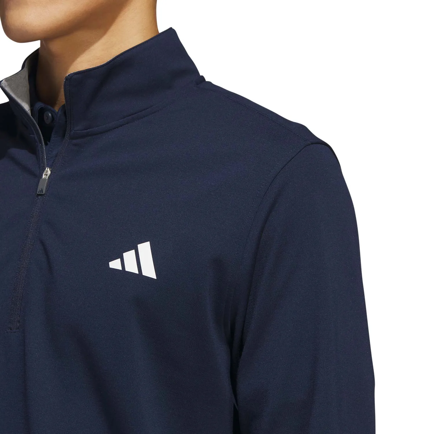 adidas Golf Elevated Quarter Zip Pullover - Collegiate Navy