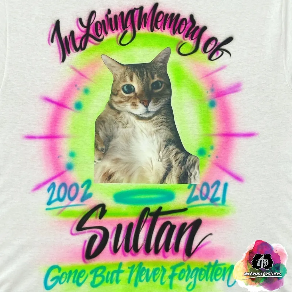 Airbrush In Loving Memory Pet Shirt Design