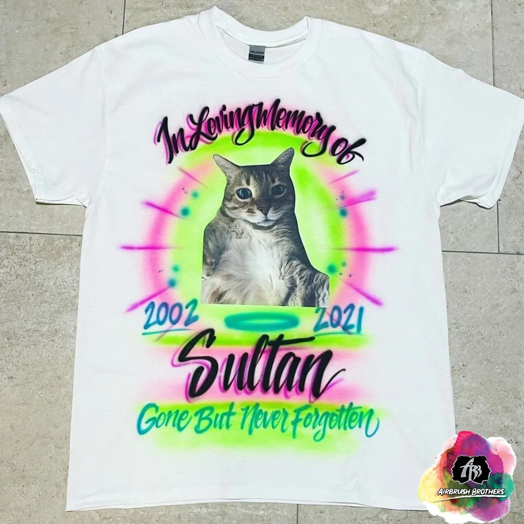 Airbrush In Loving Memory Pet Shirt Design