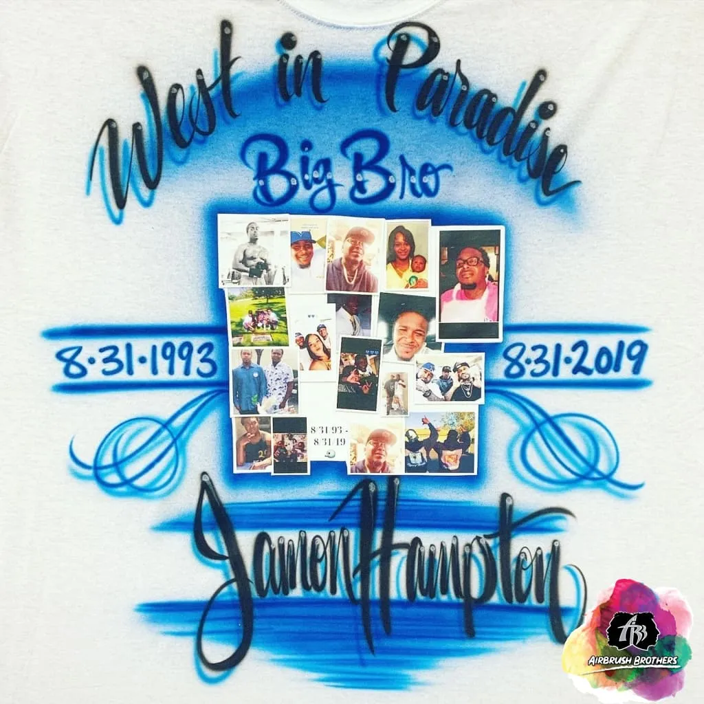 Airbrush West in Paradise Shirt Design