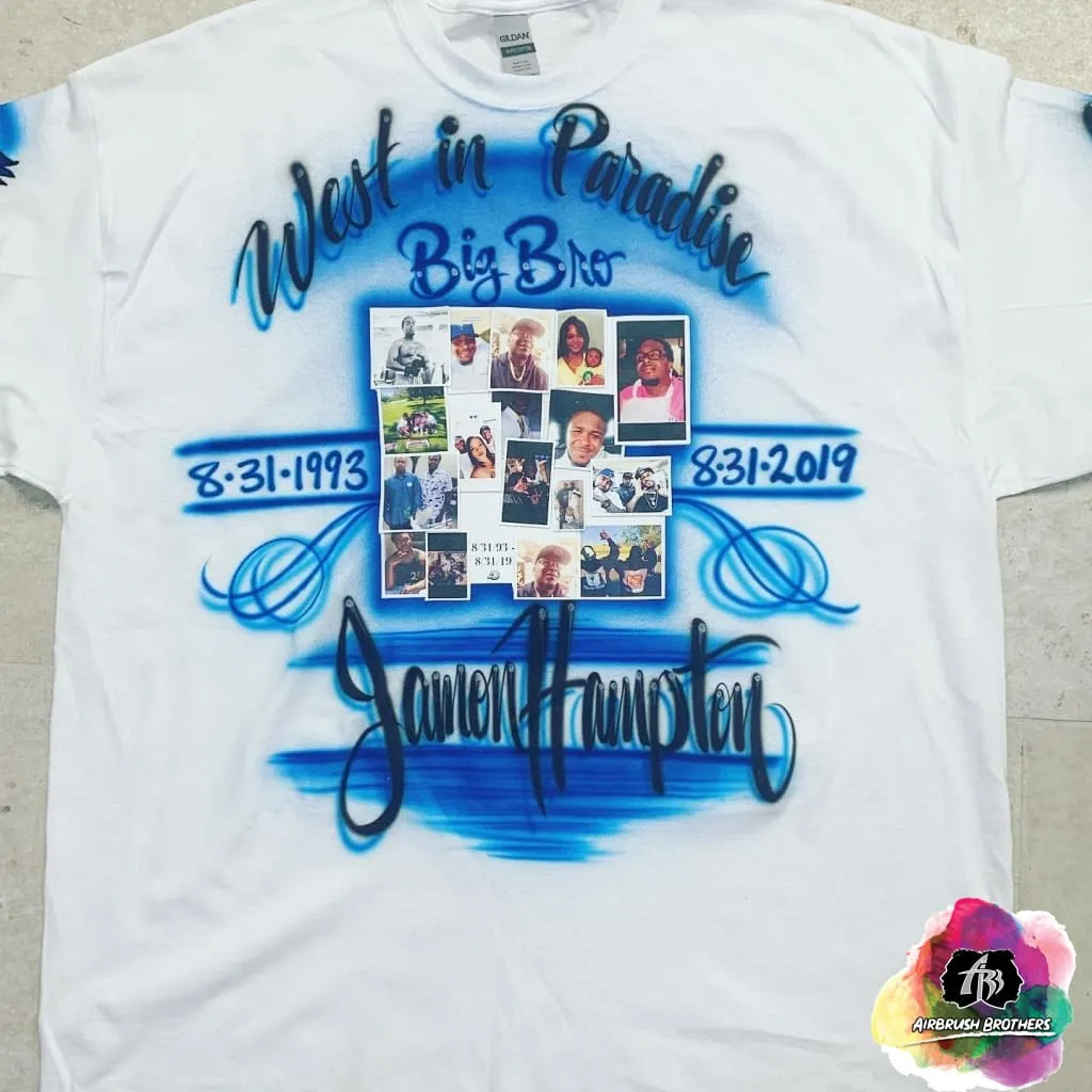 Airbrush West in Paradise Shirt Design