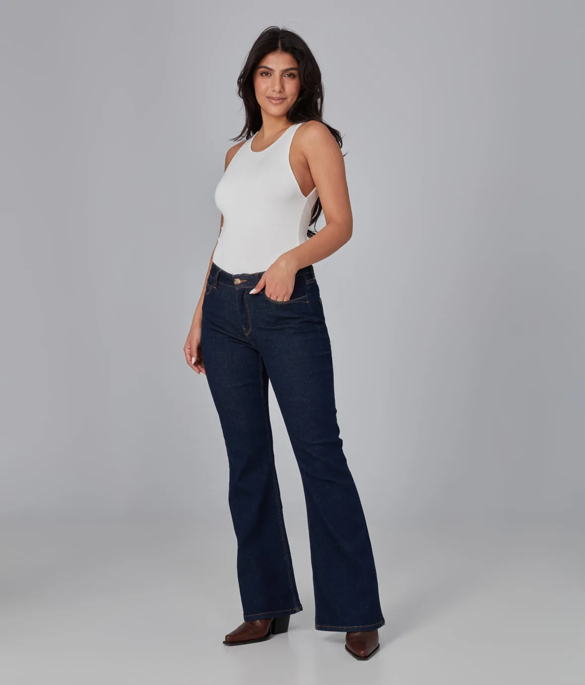 ALICE-DRB High Rise Flare Jeans