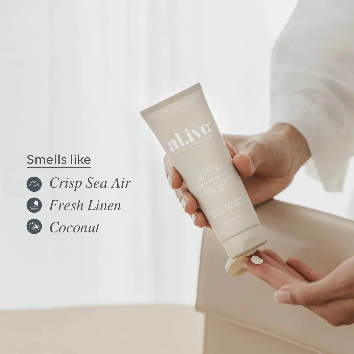 Al.ive Body Moisturising Hand Cream - Sea Cotton & Coconut