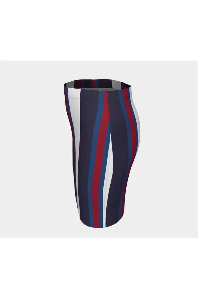 Anaglyph Striped Fitted Skirt