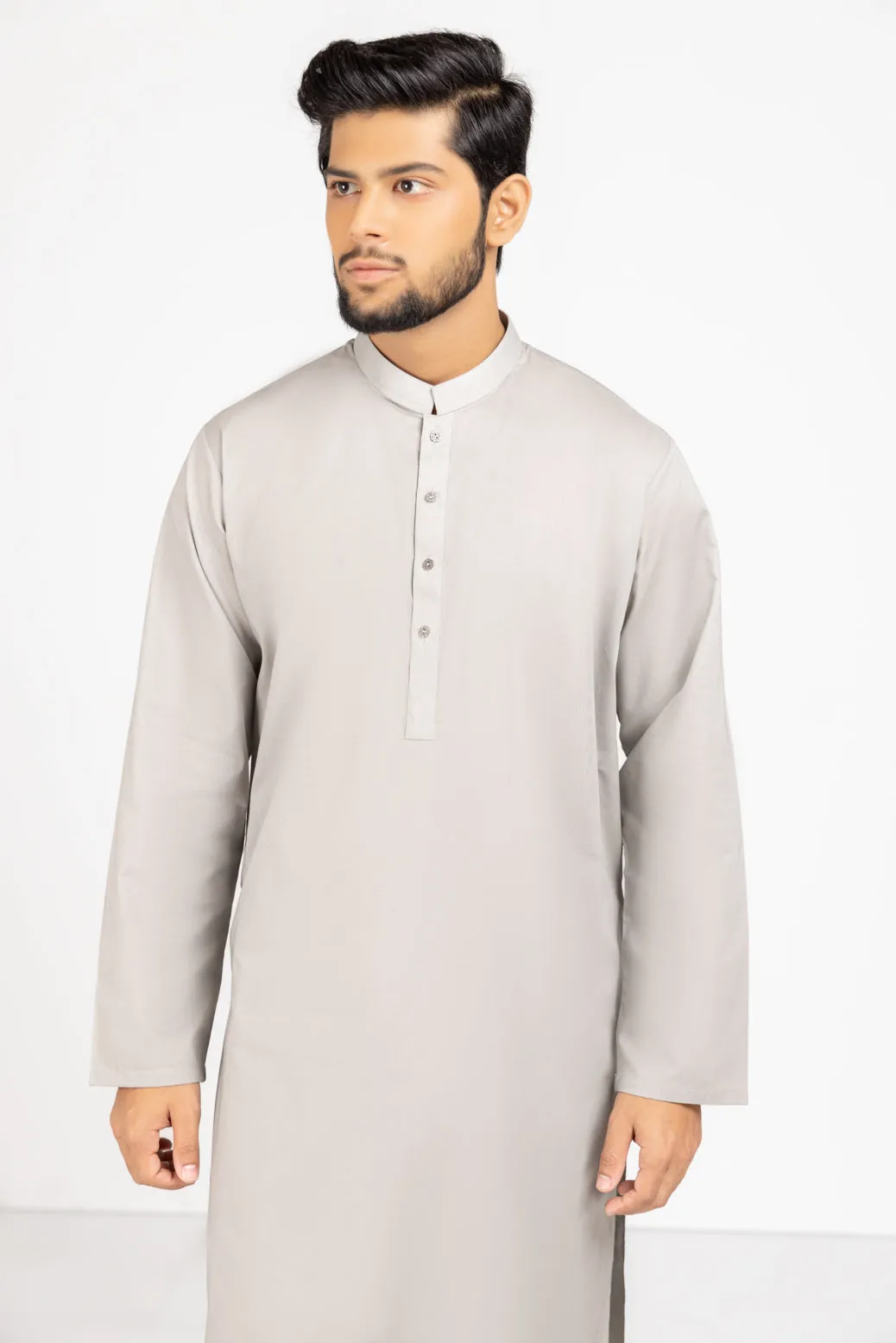 ASH GRAY-COTTON-KURTA SHALWAR (KSRS23-029)