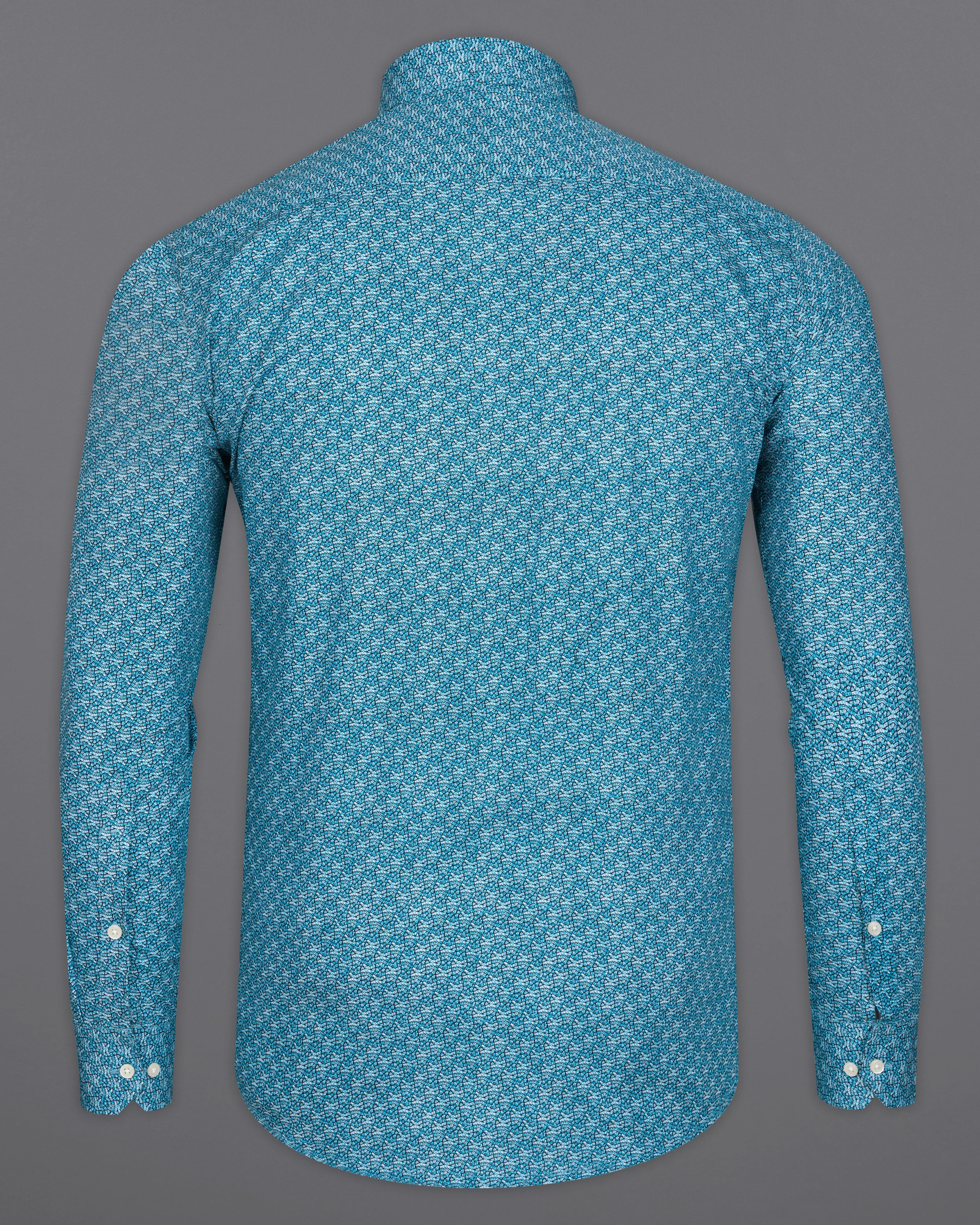 Astral Aqua Blue and White Premium Cotton Shirt