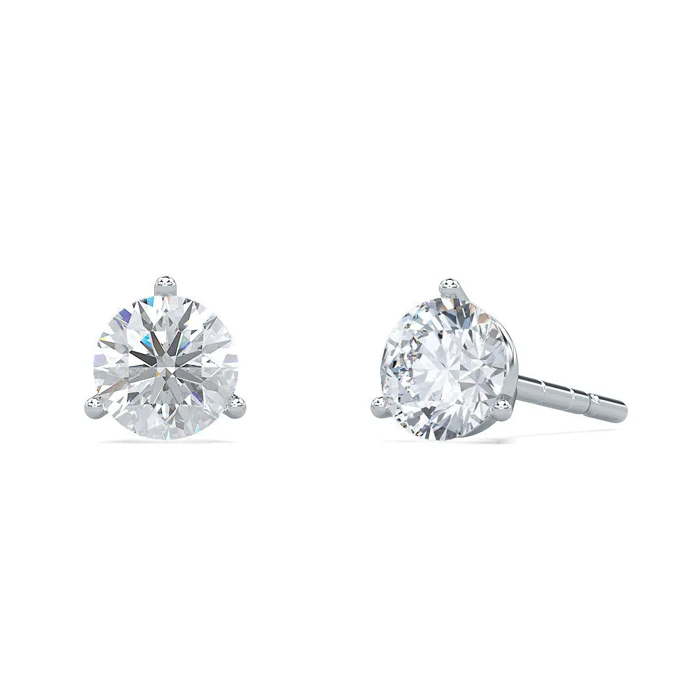 AUTRE - 14K White Gold 0.50ct Lab Grown Diamond Martini Stud Earrings