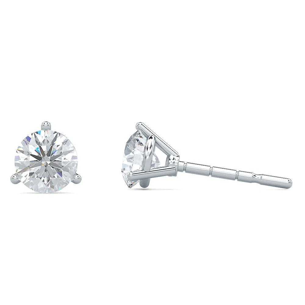 AUTRE - 14K White Gold 0.50ct Lab Grown Diamond Martini Stud Earrings