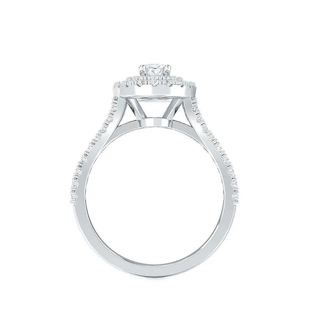 AUTRE - 14k White Gold 1.25ct Lab Grown Oval Diamond Engagement Ring