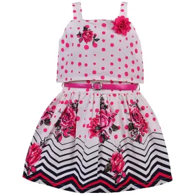 Baby Girls Cotton Frock Dress for Girls-bxa259pnk