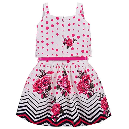 Baby Girls Cotton Frock Dress for Girls-bxa259pnk