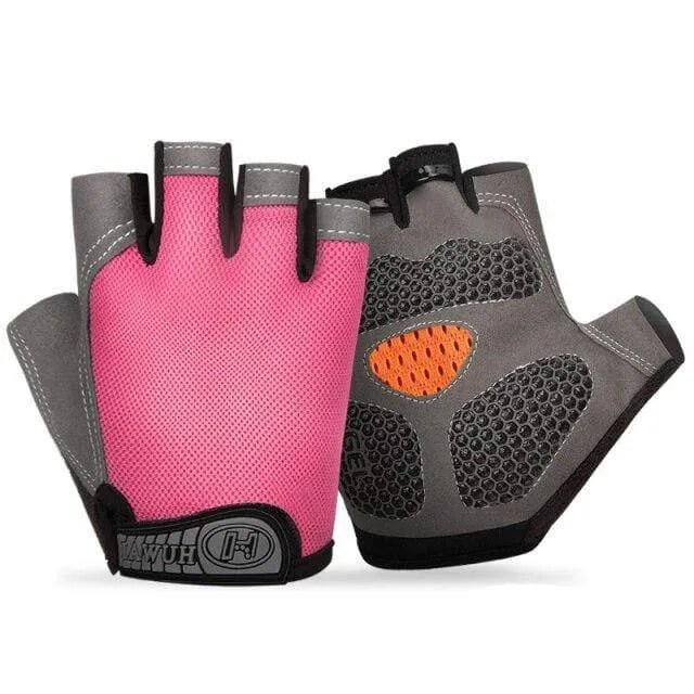 Bike Cycling Gloves Anti-slip Anti-sweat Men Women Half Finger Gloves Breathable Anti-shock Sports Gloves Bike Bicycle Gloves