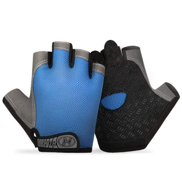 Bike Cycling Gloves Anti-slip Anti-sweat Men Women Half Finger Gloves Breathable Anti-shock Sports Gloves Bike Bicycle Gloves