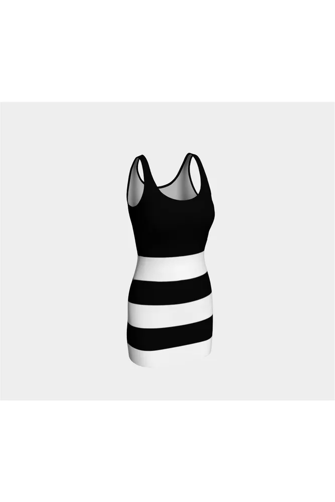 Black & White Stripe Bodycon Dress