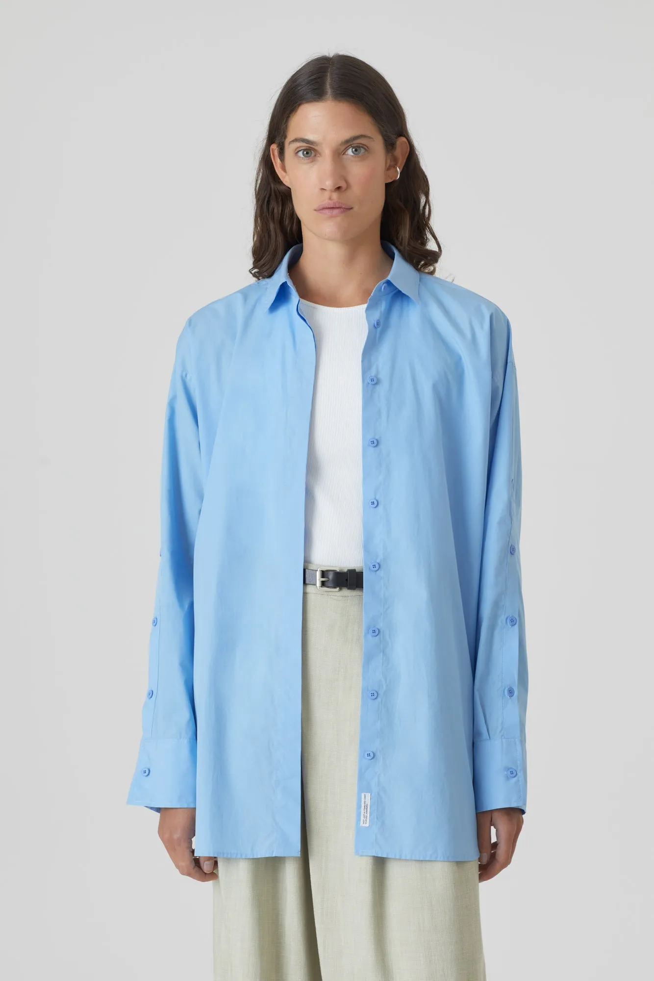 Blue Morning Sky placket shirt