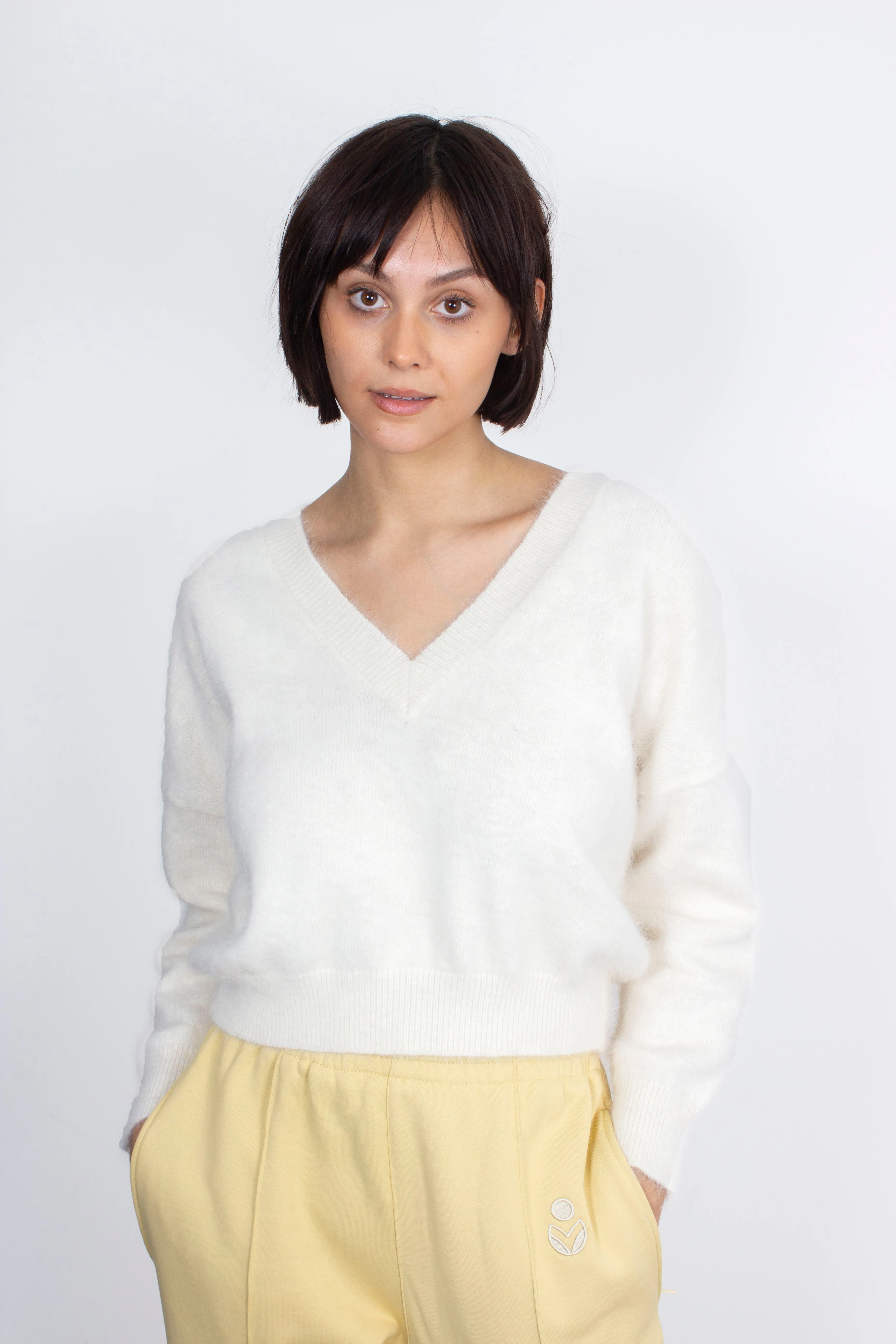 BR Datev Angora Knit in Ecru