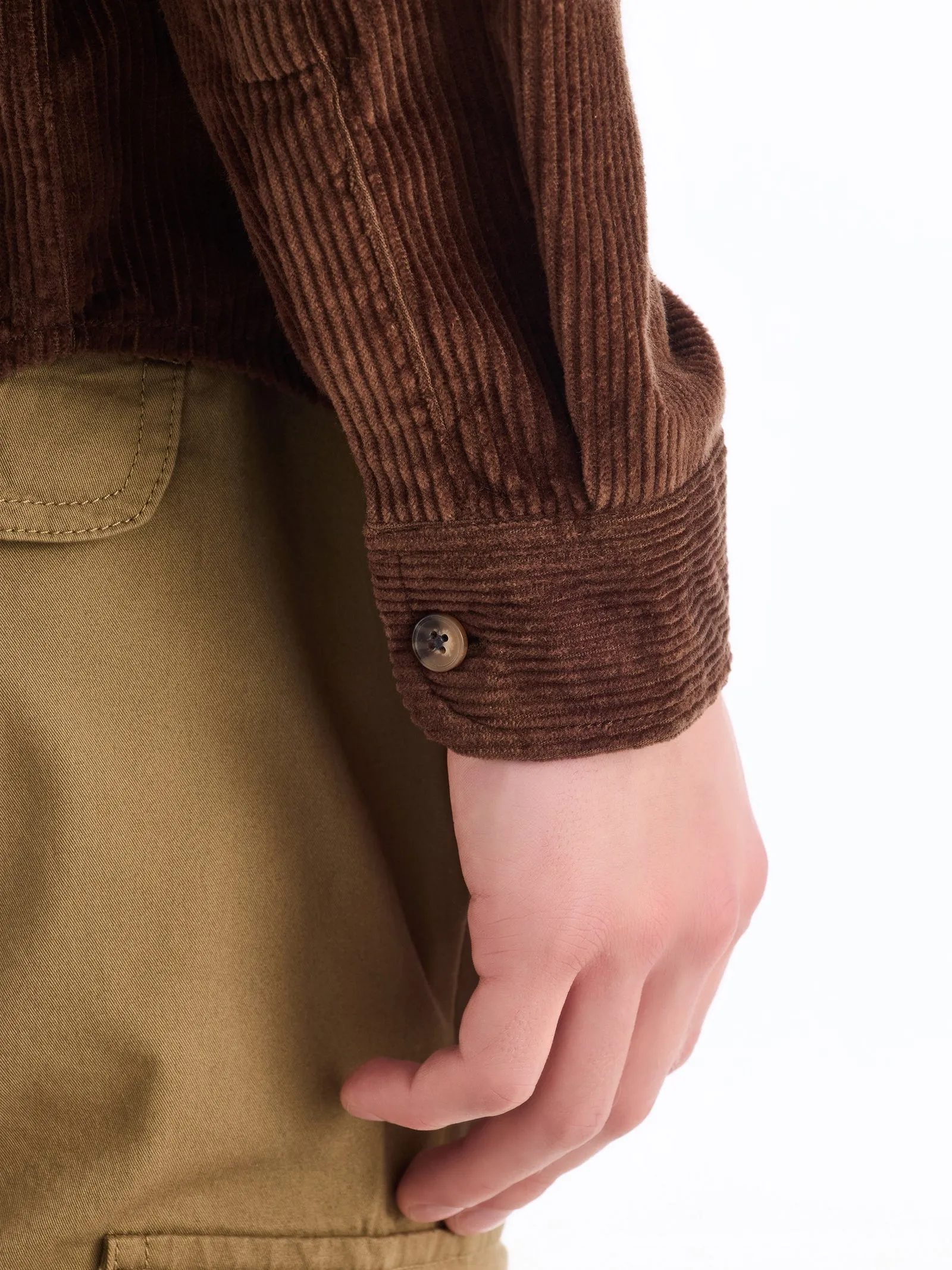 Brown Corduroy Over Shirt