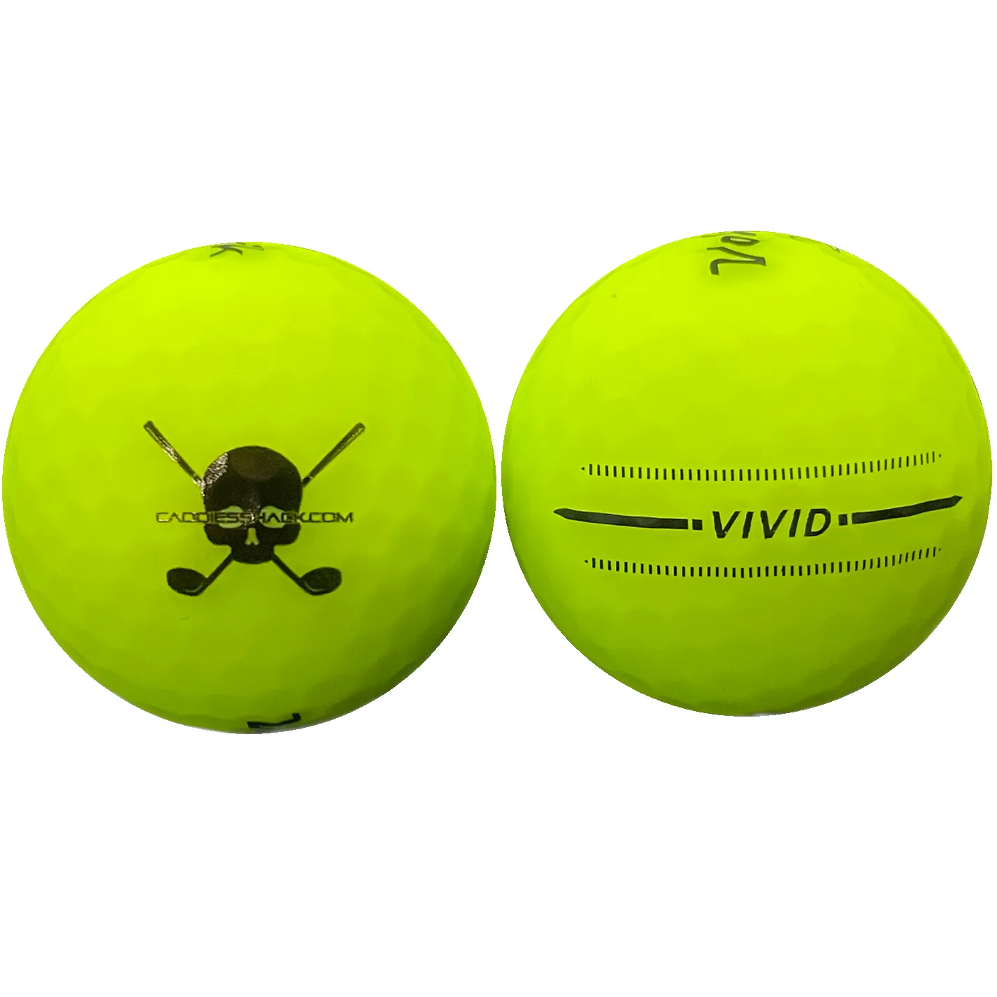 CaddiesShack Custom Jolly Rogers Skull & Crossbones Volvik Vivid Matte Golf Balls - Sleeve