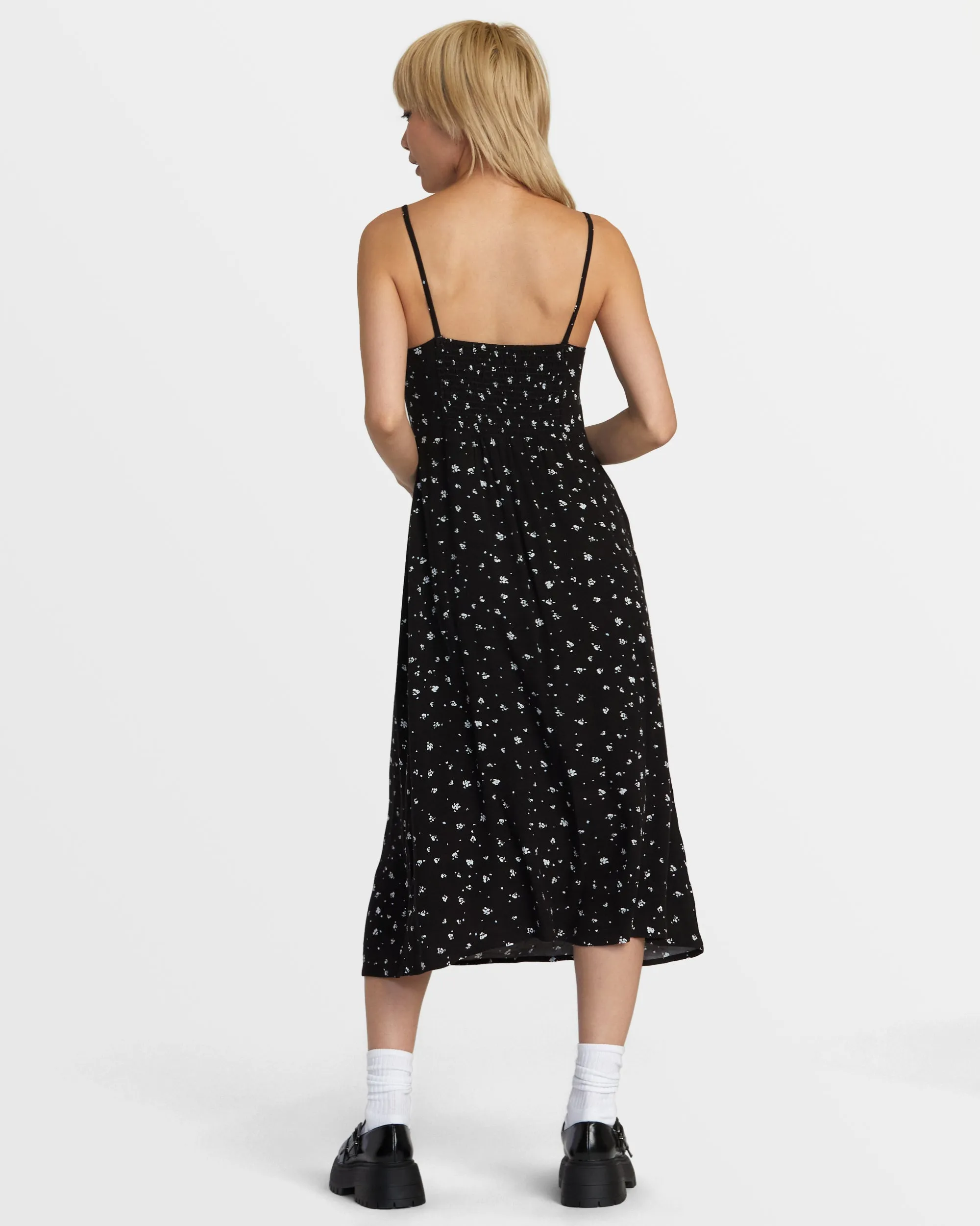 Cafe Midi Dress - Black Multi