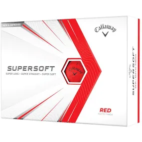 Callaway Balles Supersoft Rouge (boite de 12)