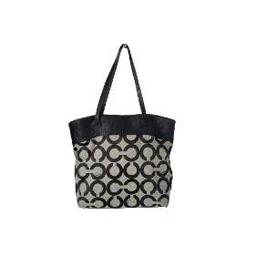 Coach Grey & Black Vintage C-Logo Print Tote | Pre Loved |