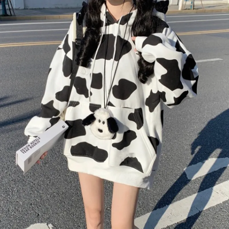 Cow Hoodie Fleece AD12183