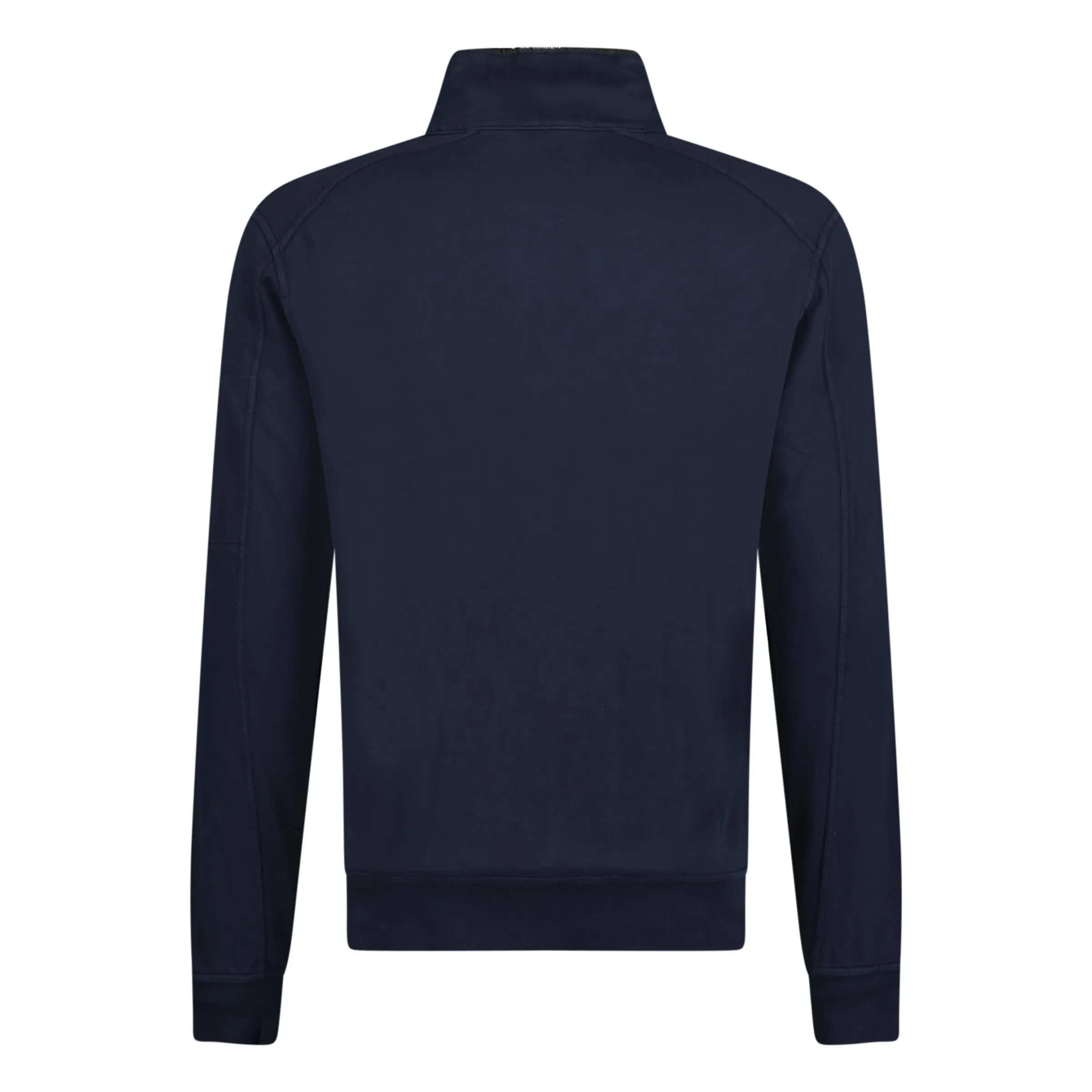 CP COMPANY NAVY LENS HALF ZIP SWEATSHIRT