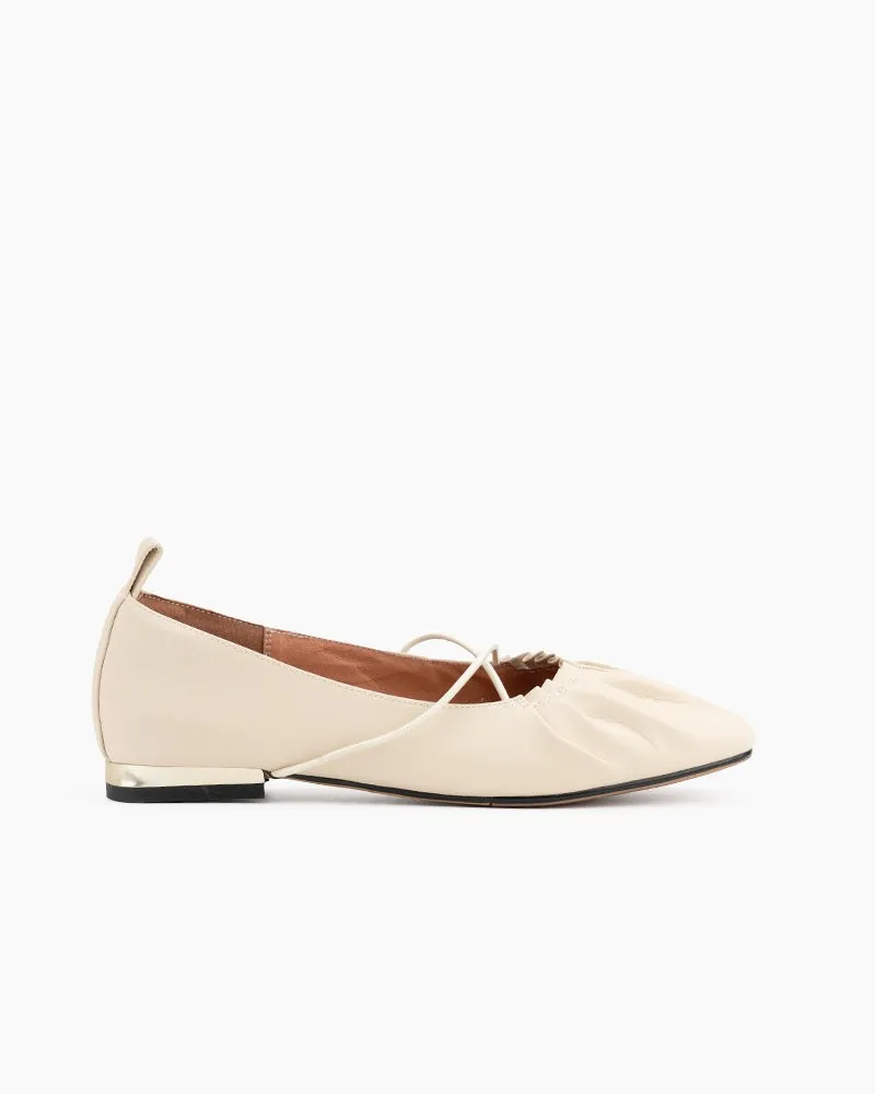 Crossover Straps Slip On Walking Ballet Flats