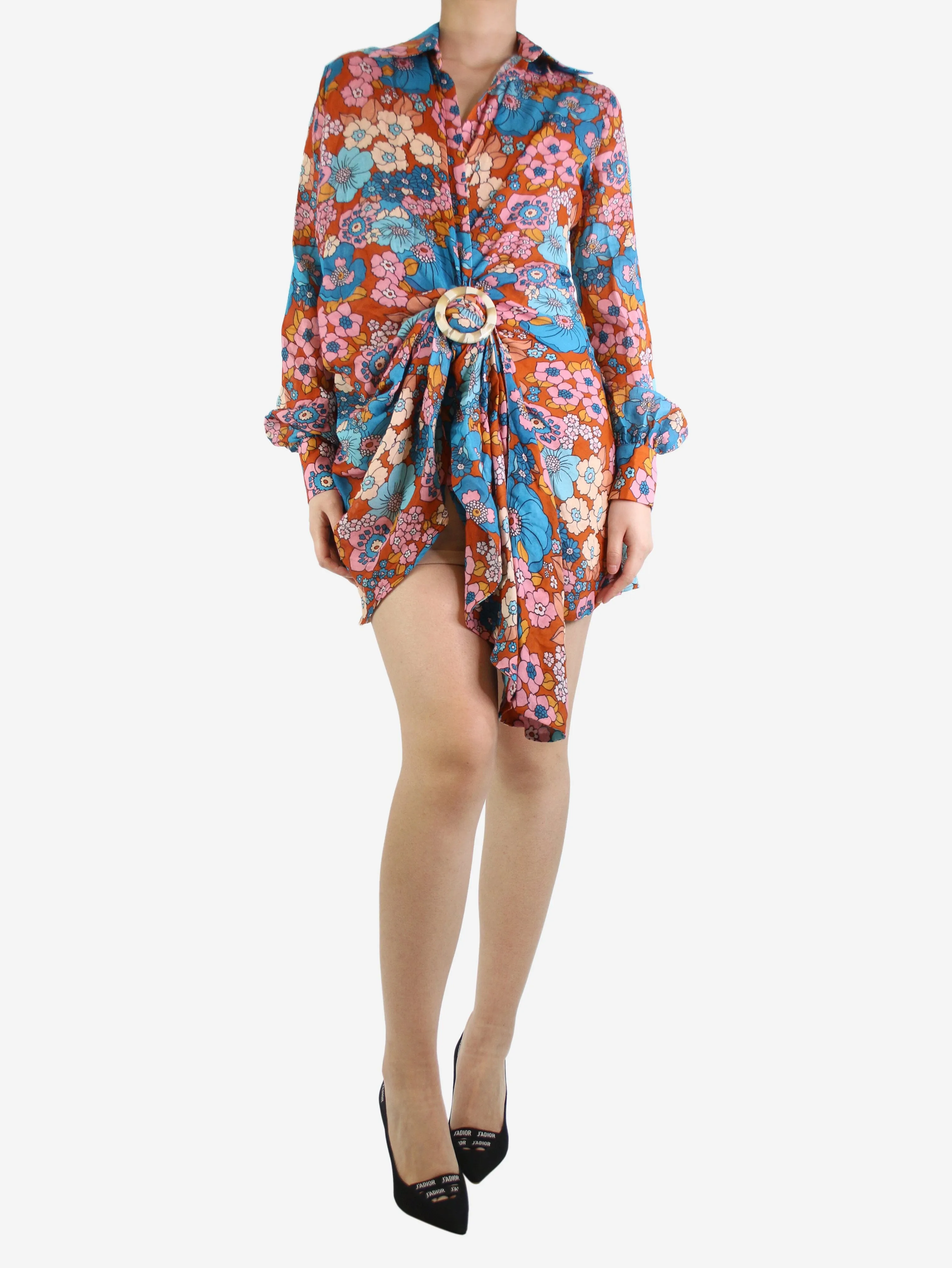 Dodo Bar Or Multicoloured floral printed kaftan - size M