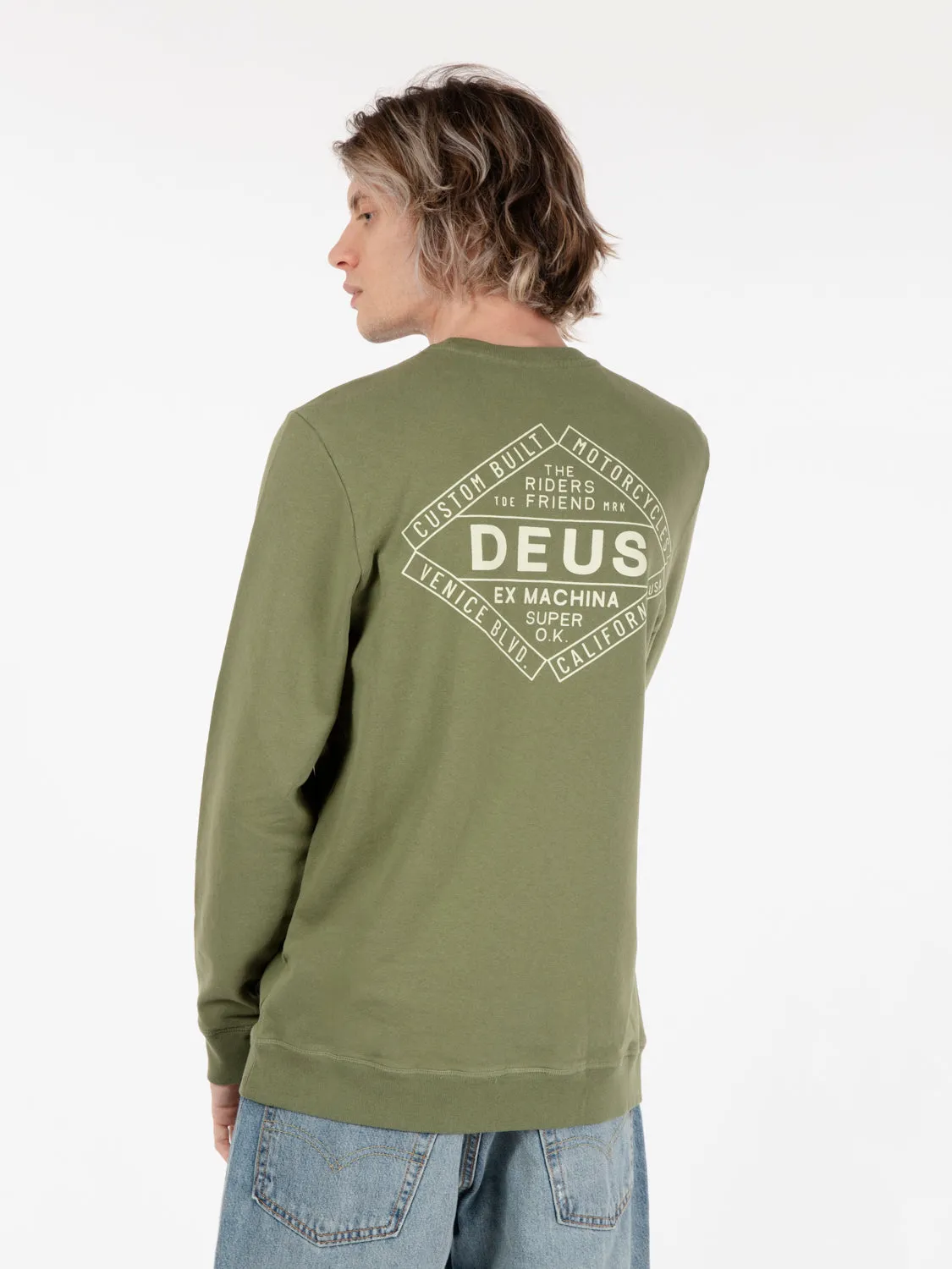 Felpa crewneck Chatterbox Lichen green