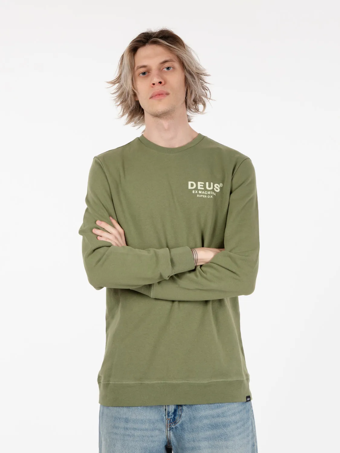 Felpa crewneck Chatterbox Lichen green