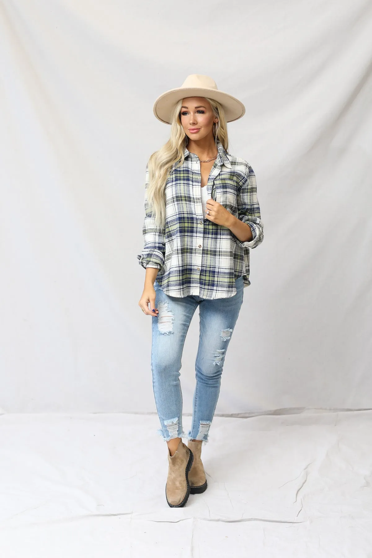 Flannel Plaid Top