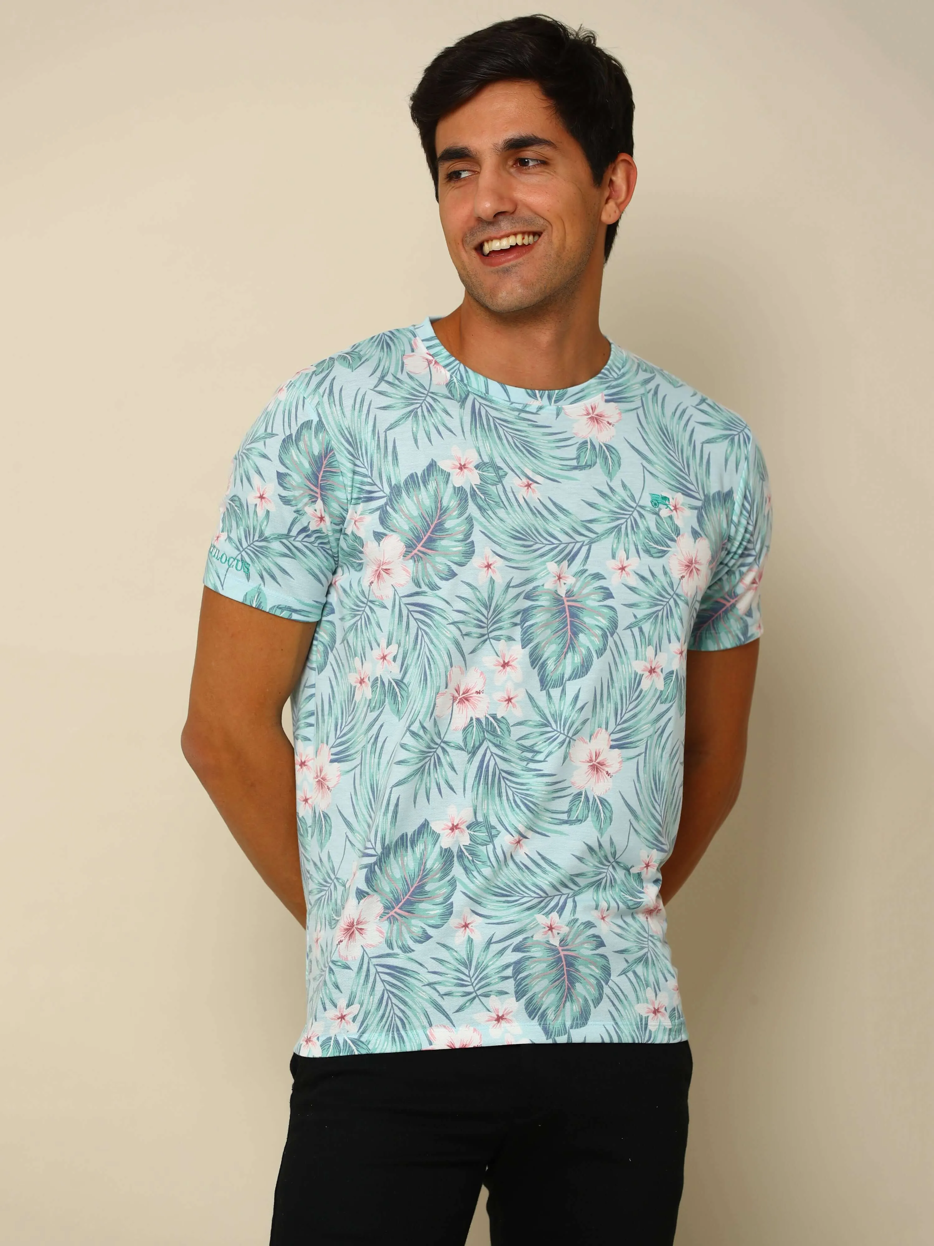 Floral Crew Neck T Shirt