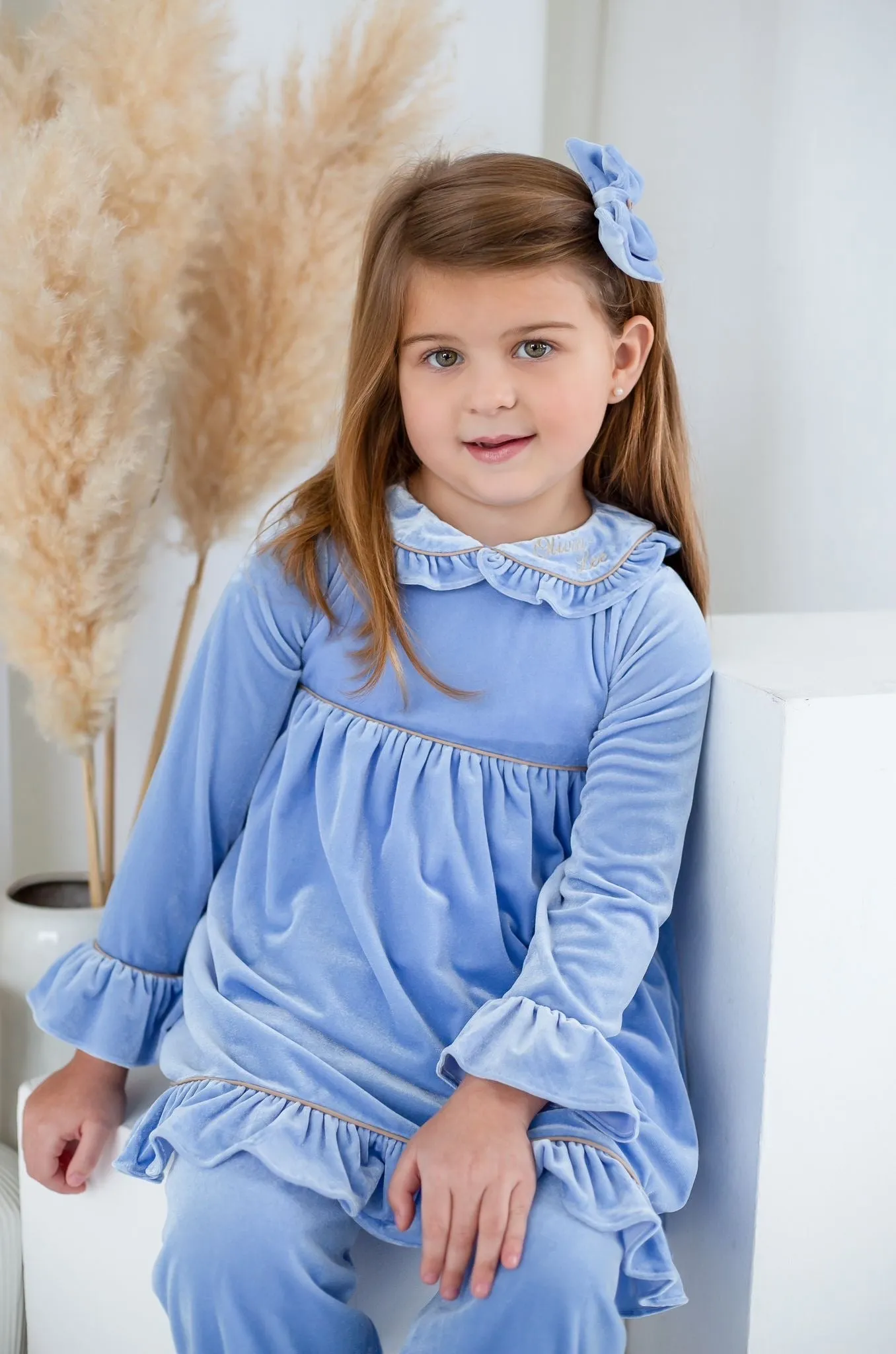 Girls Blue Luxe Pyjamas