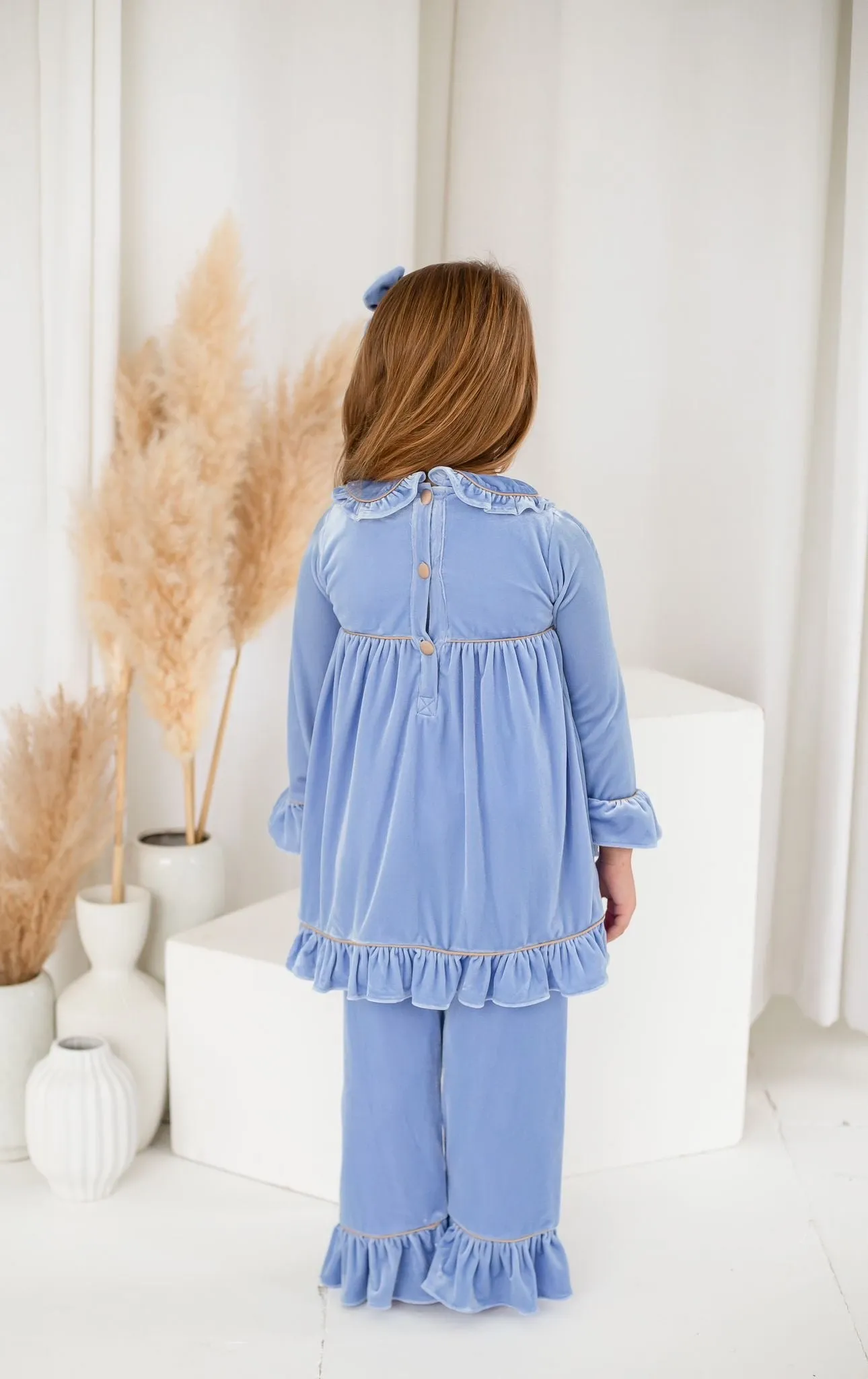 Girls Blue Luxe Pyjamas