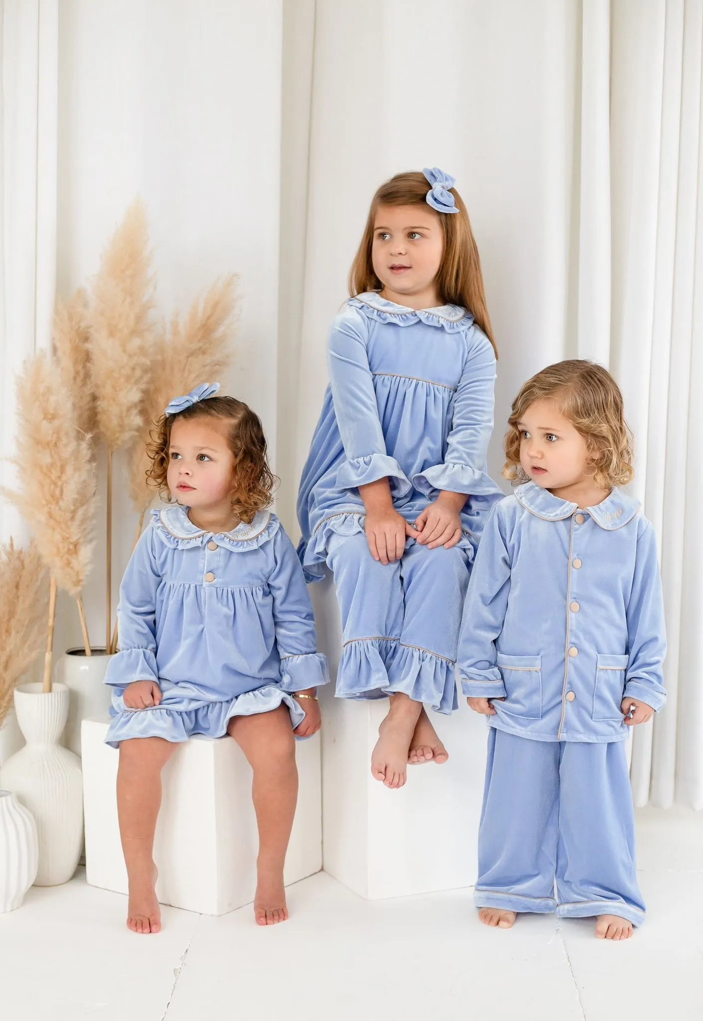 Girls Blue Luxe Pyjamas