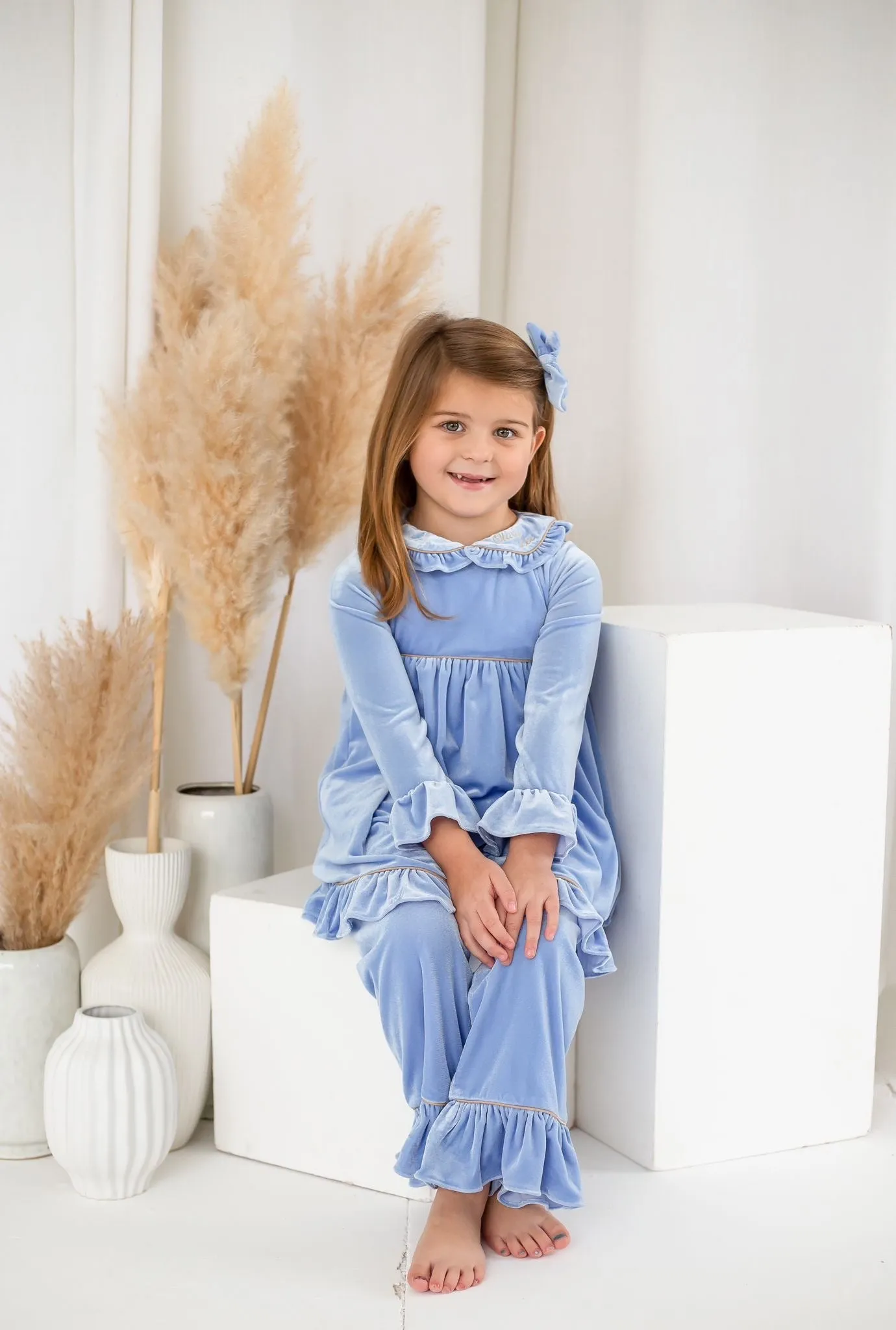 Girls Blue Luxe Pyjamas