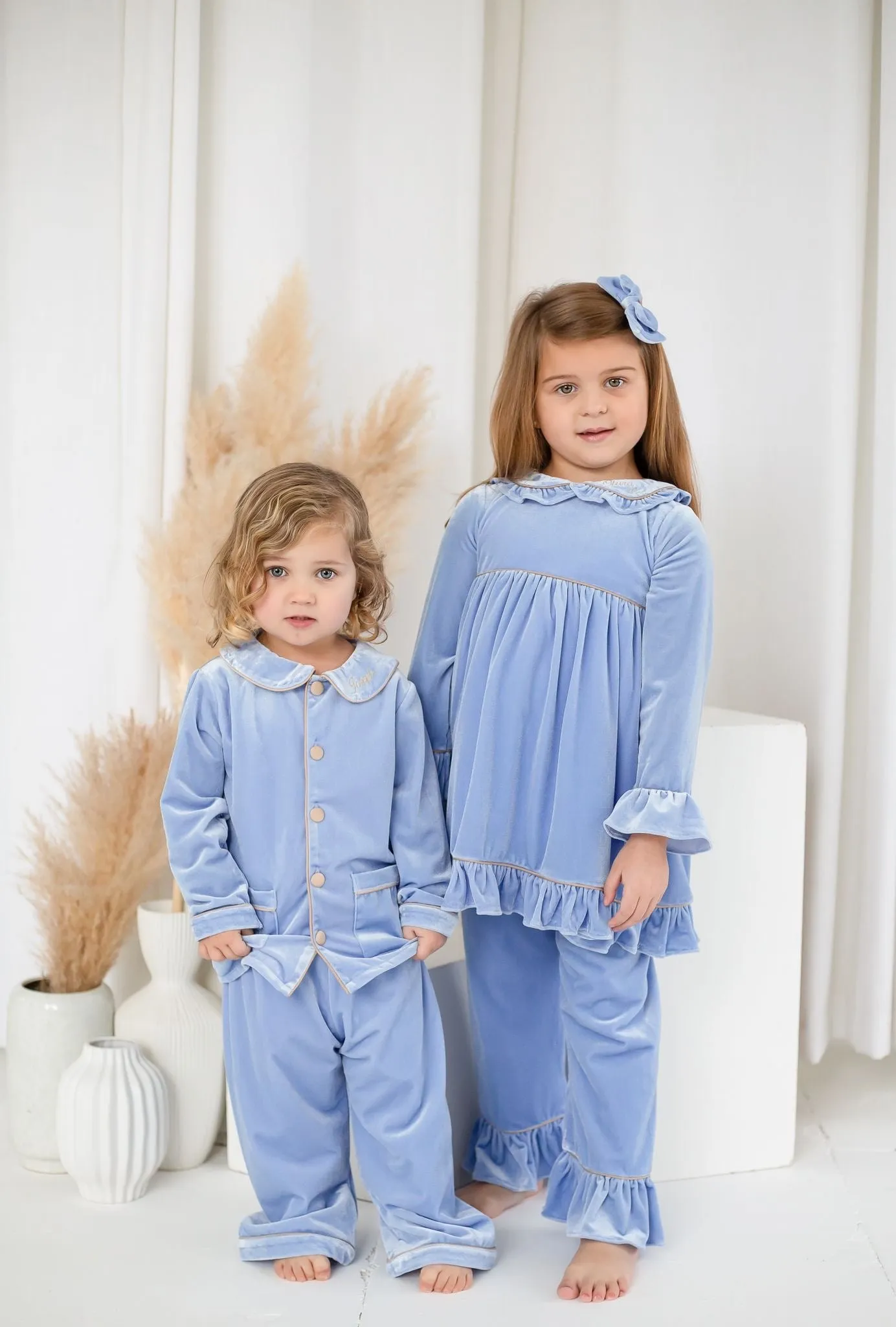 Girls Blue Luxe Pyjamas