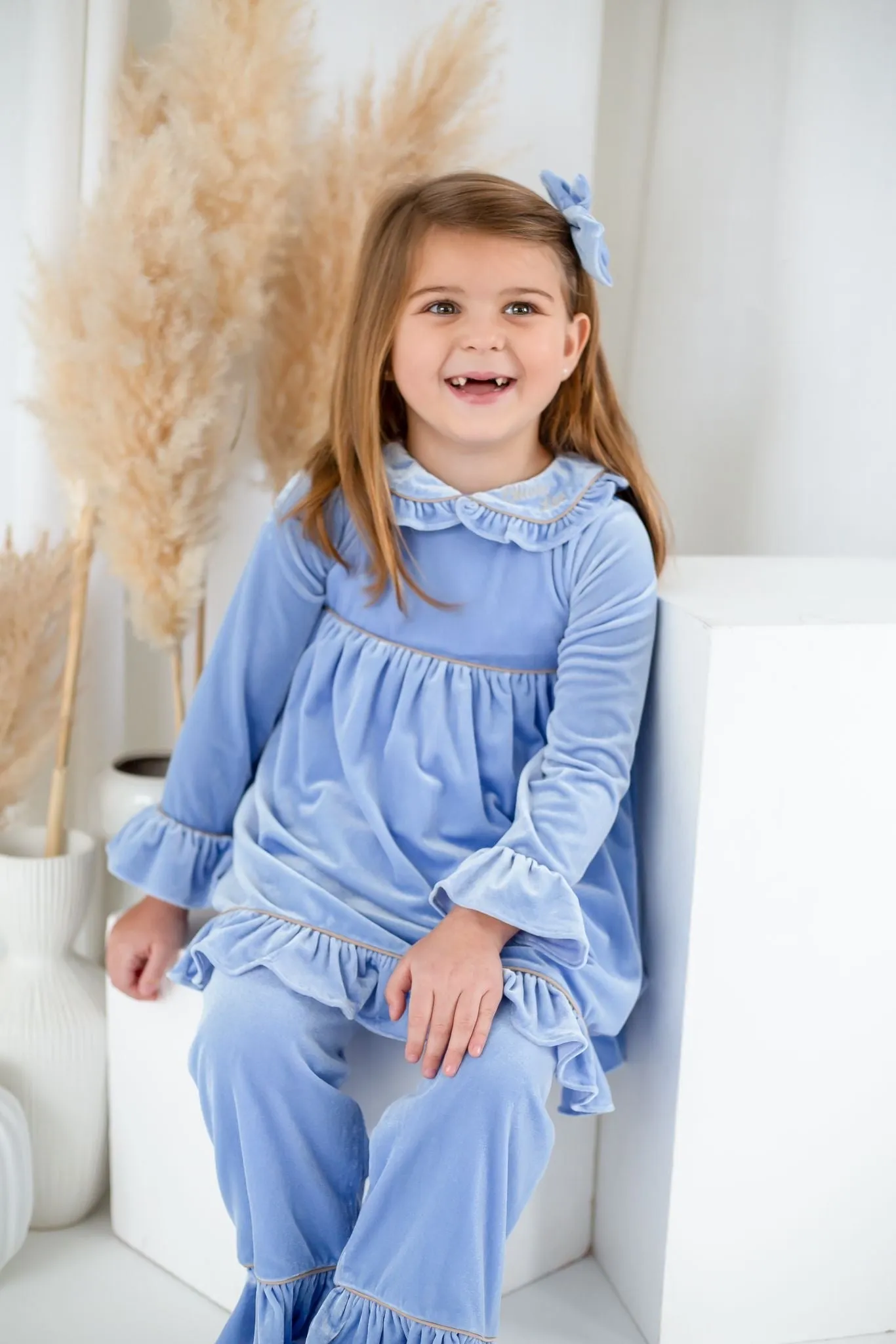 Girls Blue Luxe Pyjamas