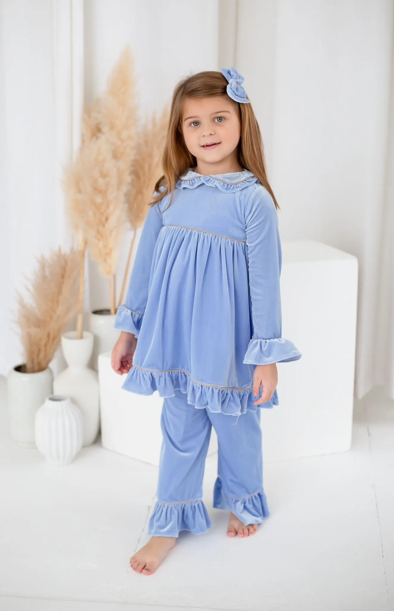 Girls Blue Luxe Pyjamas