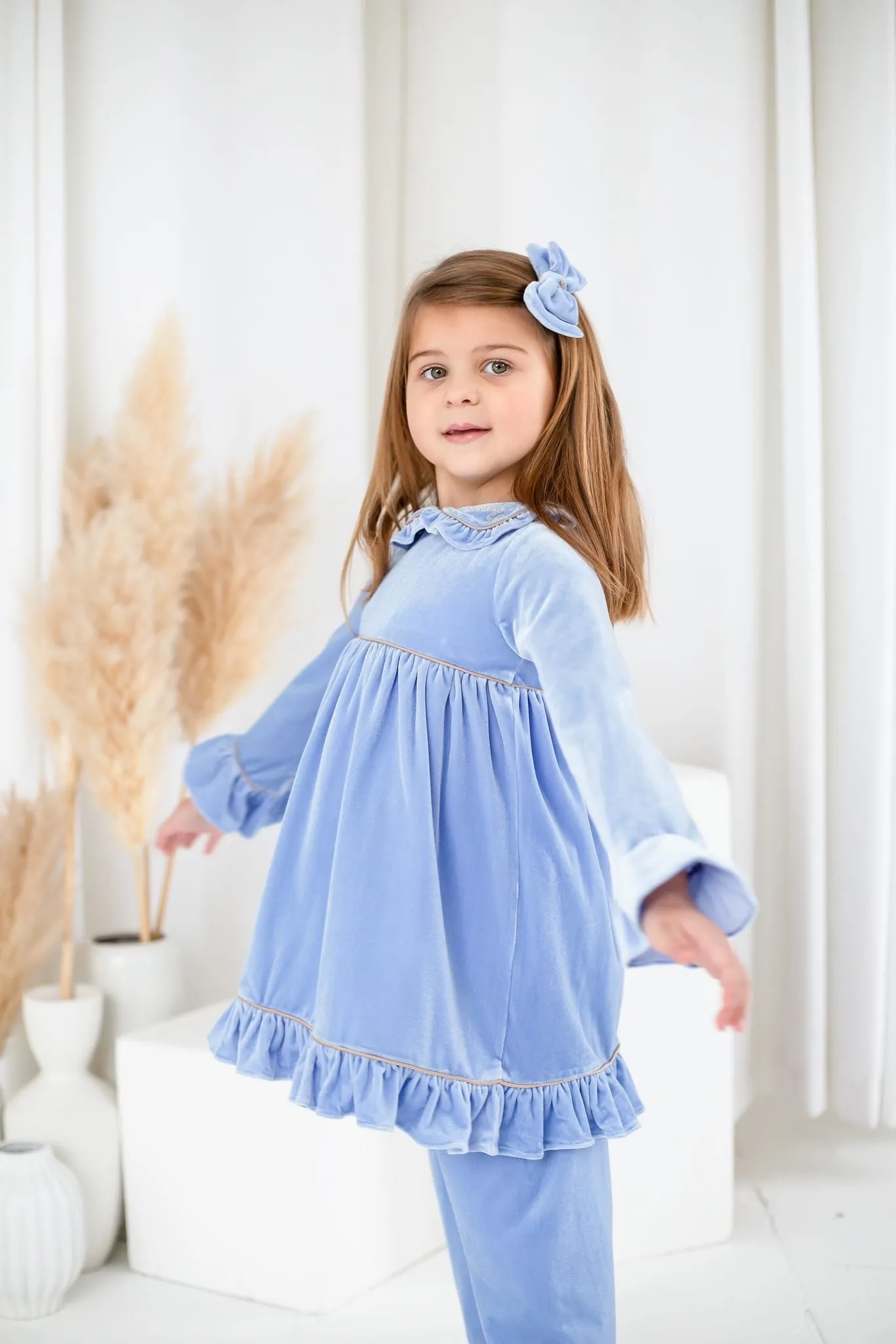 Girls Blue Luxe Pyjamas