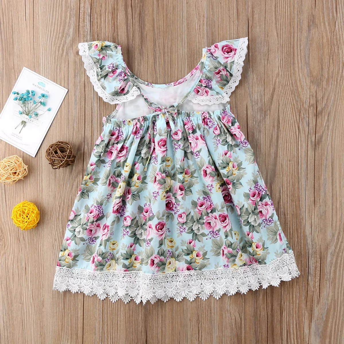 Girls Cotton Floral Dress - ONLY 5 LEFT !!!