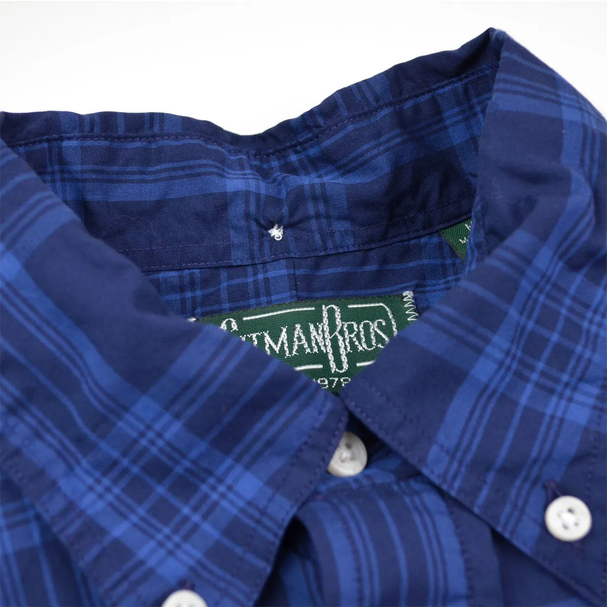 Gitman Vintage - Check Shirt - Blue On Blue Indigo