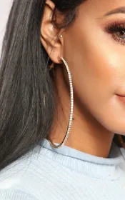 Glitter hoop earrings