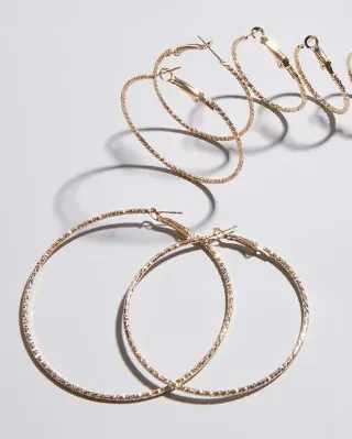 Glitter hoop earrings