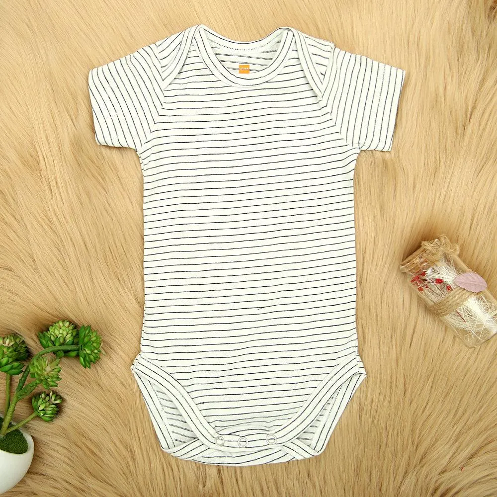 Imported Organic Striped Printed Cotton Baby Suite